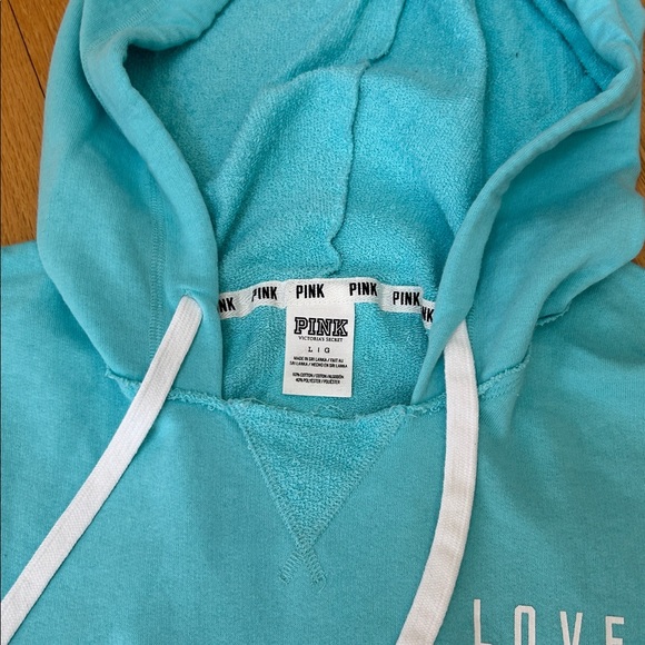 PINK Victoria's Secret Turquoise Hoodie - Picture 9 of 14